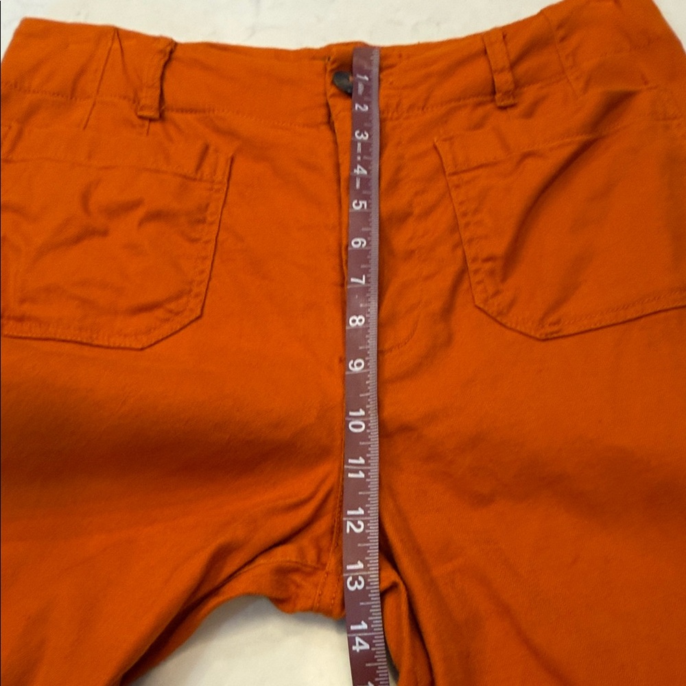 Anthropologie Collette Wide-Leg Pants in Bright Orange - Picture 7 of 8